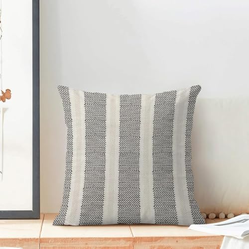 AEIOAE Black Pillow Covers 20 x 20 Inch, Beige Boho Polka Dots Striped Decor Throw Pillows for Couch Bed, Geometric Modern...
