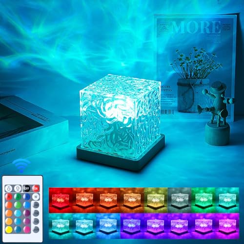 Avkast Northern Lights Projector Rechargeable,Mood Lighting Ambient Lighting Ocean Wave Projector with 16 Colors and Dynam...