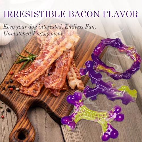 Frienhund Tough Dog Toys for Aggressive Chewers 3 Pack, Indestructible Dog Toys for Large Dogs, Dog Chew Toys, Aggressive ...