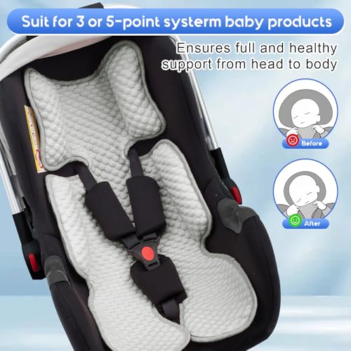 Kaseeous Car Seat Cooling Pad for Baby, Mink Dot Car Seat Cooler Mat for Girls Boys, Stroller Cooling Pad with 3D Breathab...