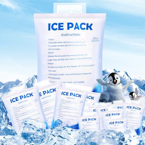 12 pcs Gel Ice Packs for Cooling Vest - Reusable Cold Packs for Ice Vest for Shipping Camping Food Preservation