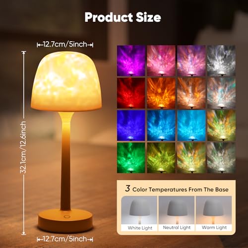 Bensbl Shower Lamp Waterproof with Remote and Touch Control, USB Rechargeable Night Light, 3 Color Temps 16 Modes, Portabl...
