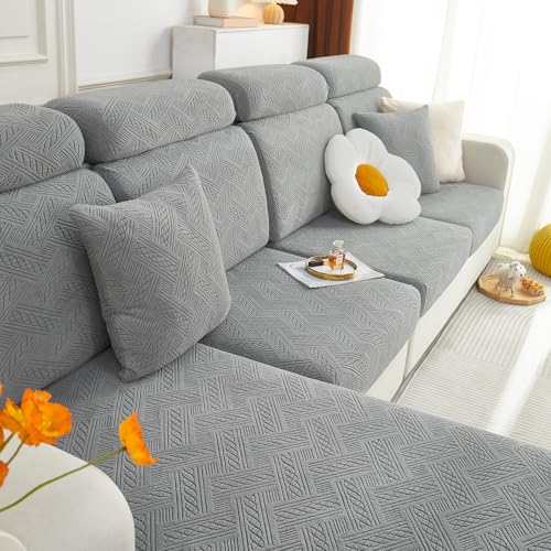 hyha Individual Couch Cushion Covers, Stretch Magic Sofa Seat Cushion Covers Washable, Dog Couch Sofa Slipcover for Pets, ...