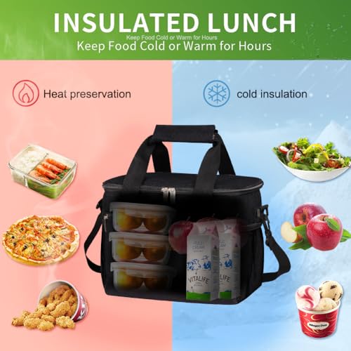 iknoe Insulated Lunch Bag, Foldable 8.5L Cooler Bag for Men & Women, Leakproof Thermal Design, Great for Office, Picnic, T...