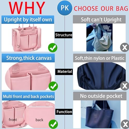 ZHMO Canvas Tote Bag for Women,Women's Bags Crossbody Bags Work Laptop Tote Bag Large Handbags Purse for Travel Nurse Teacher