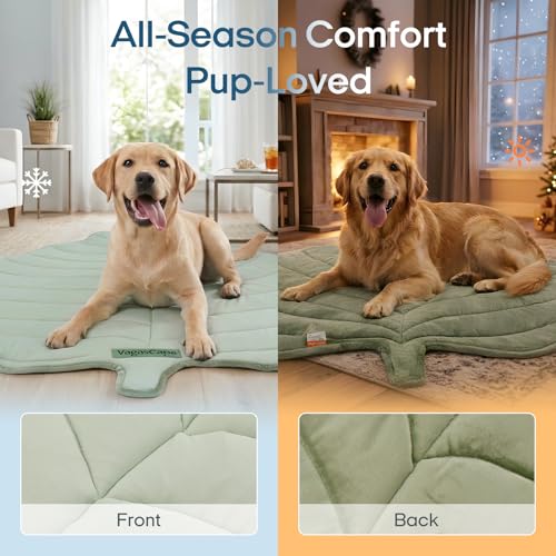 Vagascape Dog Cooling Mat, Washable Pet Cooling Mat, 55" x 45" Thick & Durable Large Cooling Mat for Dogs, Portable Foldab...