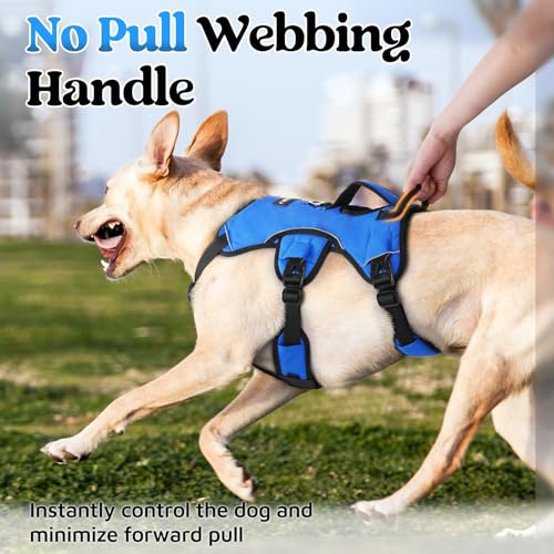 rabbitgoo Escape Proof Dog Harness, Soft Padded Full Body Pet Harness, Reflective Adjustable No Pull Vest with Lift Handle...