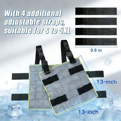 Cooling Vest for Men & Women with 72 Ice Cubes, Adjustable Ice Pack Vest, Ice Jacket & Cold Pack Vest for Long-Lasting Hea...