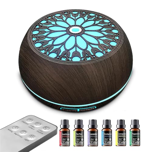 Essential Oils Diffuser Set for Home,Large Capacity 550ml Diffuser with Remote Control for Large Room,Mini Humidifier with...