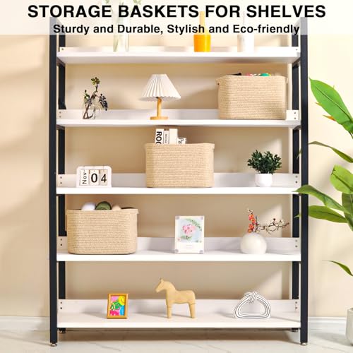 Dcerzxzci Storage Baskets for Organizing Shelves, Woven Cotton Rope Basket for Storage, Dog Toy Baskets Storage Kids, Cute...