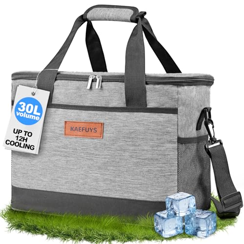 Insulated Cooler Bag Soft Cooler Bag for Men/Women with Shoulder Strap, Leakproof for Camping, Travel, Picnic, Work (30L)