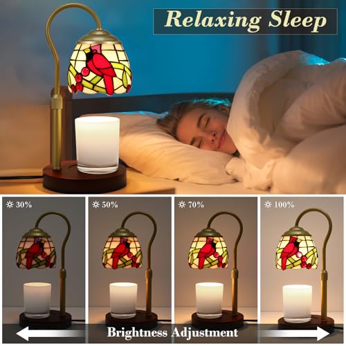 XIFEINIU Candle Warmer Lamp with Timer Dimmer, Adjustable Height Candle Warmer for Jar Candles, Birthday Gifts for Women N...