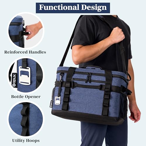 OPUX Collapsible Soft Cooler Bag, 48/60 Can Large Insulated Cooler, Leakproof Soft Sided Cooler with Shoulder Strap & Bott...