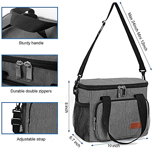 Femuar Lunch Bags for Women/Men, Insulated Lunch Bag for Work Office Picnic - Lunch Cooler Bag Leakproof Lunch Box with Ad...
