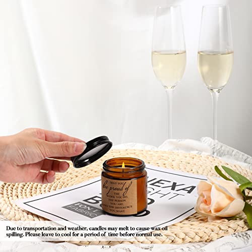 Fumete 4 Pcs Thank You Gifts Candles 3.5 oz Soy Wax Scented Candles Thank You for Being Awesome Inspirational Candle for T...