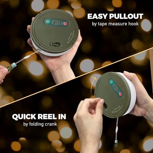KUQIHUG Camping String Lights, Quick Storage 32.8FT Rechargeable Tent Lights String with 8 Modes, Hanging Waterproof Porta...