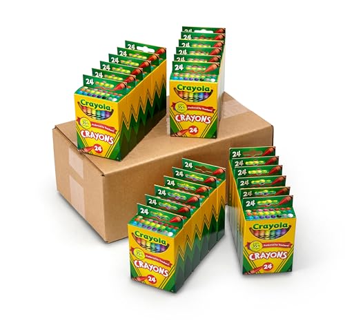 Crayola Crayons Bulk (24 Packs), Coloring Book Supplies, Presharpened Crayons for Kids, Easter Basket Stuffers, Preschool ...