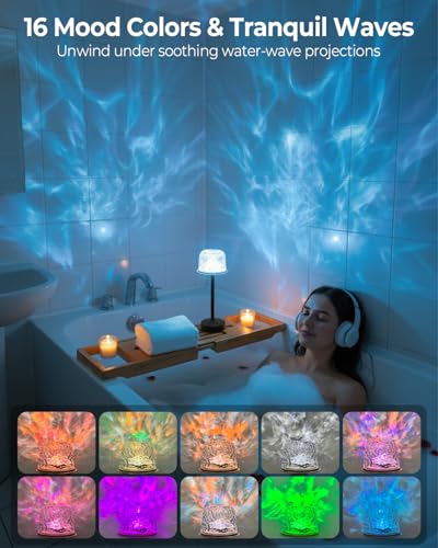 Shower Lamp Waterproof, 16 Color Bathroom Mood Light, Rechargeable Shower Light with Remote & Touch Control, LED Cordless ...