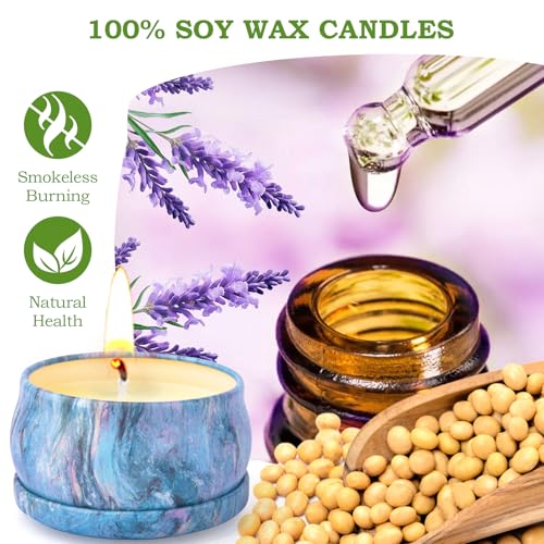Scented Candles Gift Set, 9 Pack Candles for Home Scented Long Lasting Natural Soy Wax Aromatherapy Candle Set Birthday Gi...