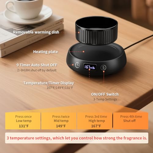 Lyty Wax Melt Warmer 3-in-1 Candle Warmer with Timer, Electric Scented Wax Melter Fragrance Wax Cube Burner for Home Bedro...