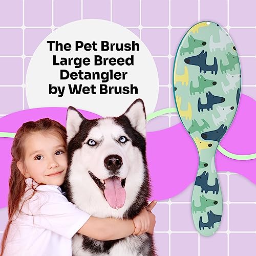 Wet Brush Pet Hair Brush, Large Dog Breed Detangler - Dog Camo, Multi - De-Shedding Comb and Dematting Tool for Grooming L...