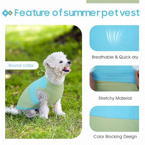 BRKURLEG Dog Cooling Vest, UPF 50+ Sun Protection Dog Cooling Shirts, Breathable Quick Dry Vest for Small to Large Dogs & ...