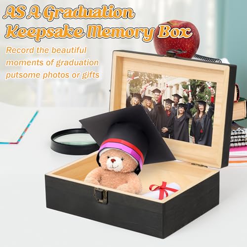 R HORSE Graduation Keepsake Wood Box, Engraving Wooden Memory Box for High School Graduates, Engraved Class of 2026 Gradua...
