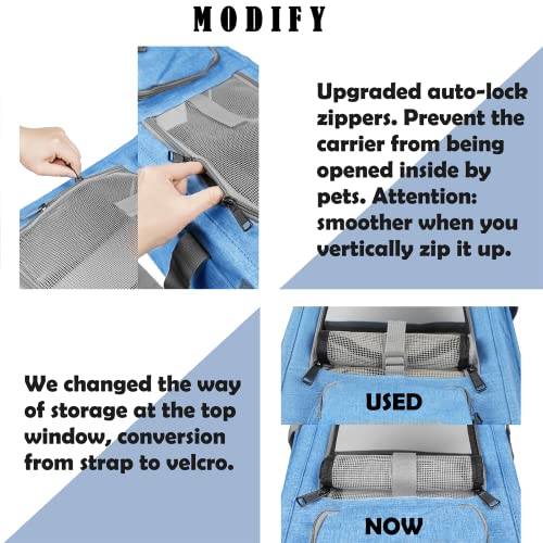 GAPZER Pet Carrier for Large and Medium Cats, Soft-Sided Pet Carrier for Big Medium Cats and Puppy, Dog Carriers Cat Carri...