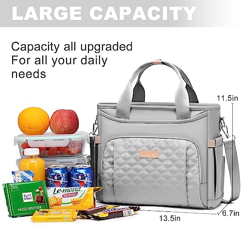 AIJIEKE Insulated Lunch Bag for Men Women, Lunch Box, Lunch Tote for Work, Large Leak Proof Cooler Bag with Removable Stra...