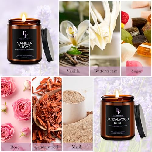 Scented Candles for Home Scented Aromatherapy Candles, 4 Pack 28 Oz Soy Wax Candle Gift Set Valentine's Day Gift for Women...