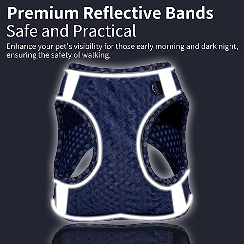 JOYPAWS Soft Dog Harness and Leash Set for Walking, Summer Step in Vest Harness, Reflective Bands, Ultra Thin Breathable P...
