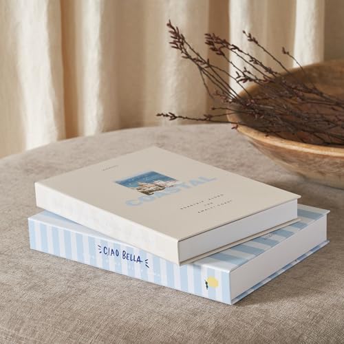 Beautiful Decorative Books - Set of 2 Boxes Enhance Your Coffee Table, Bookshelf or Mantel Shelf Decor - Aesthetic Fake/Fa...