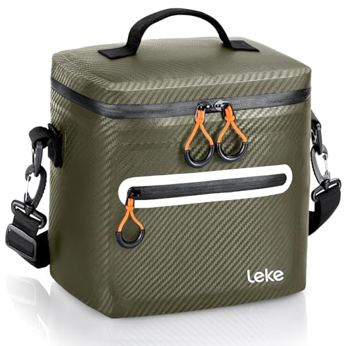 Soft-Sided Cooler Bag, 8/16 Can Insulated Lunch Box, Waterproof, Leak-Proof, Portable Lunch Bag for Work, Beach, Drink, Tr...