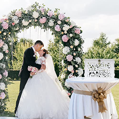 OurWarm White Wedding Card Box with Lock, PVC Gift Card Box for Wedding Decorations for Reception, Money Gift Boxes for Pa...