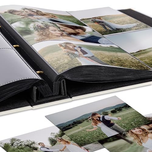 Beautiful Linen Photo Album For 4x6 Photos - Safely Holds Up To 500 Pictures of Unique Memories - The Perfect Large Photo ...