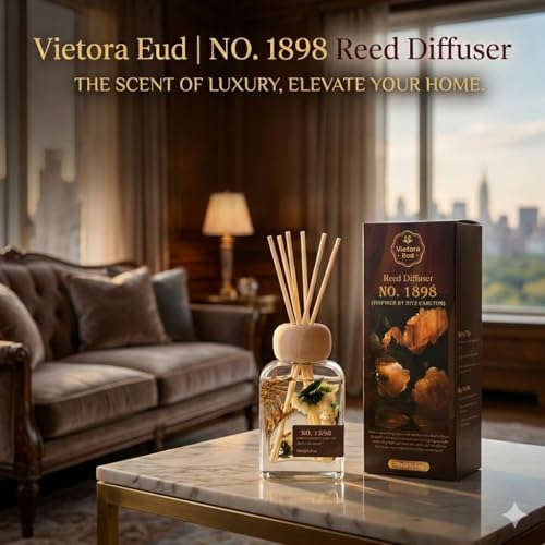 Luxury Hotel Scent Reed Diffuser 100ml (3.38oz) | No.1898 Hotel Collection Diffuser Oil Inspired by Ritz Carlton | Home, B...