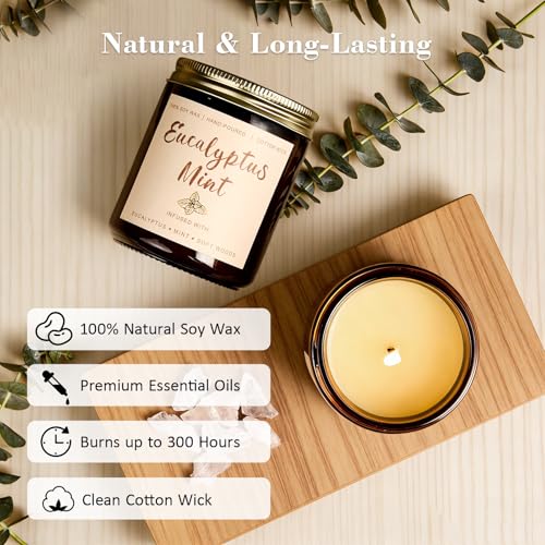 Soy Scented Candles Gift Set - 6 Pack 42oz 300 Hour Natural Soy Wax Long Lasting Candles Gift for Women Birthday Valentin...