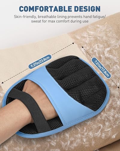 2 Pack Pet Hair Removal Glove - Electrostatic Magic Brush Gloves Pet Hair for Dogs and Cats, The Magic Brush Pure Path Yom...