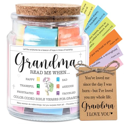 NewEleven Mothers Day Gifts For Grandma - Christian Gift, Grandma Birthday Gifts From Granddaughter, Grandson, Kids - Dail...