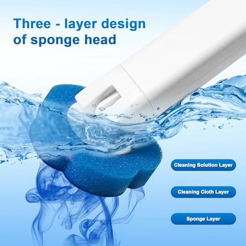 Disposable Toilet Bowl Wand Refills, Toilet Cleaning Refills, Disinfecting Scrubbing Pads,60 Count Disposable Toilet Brush...