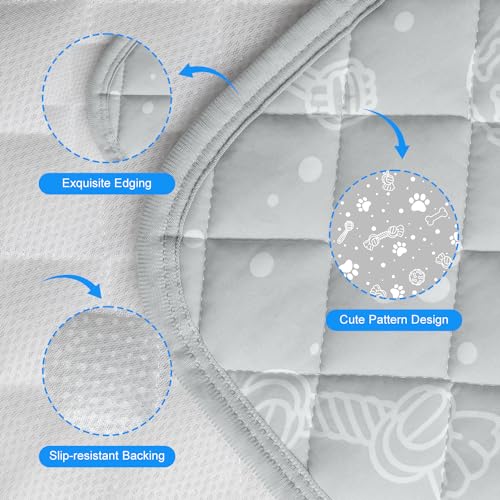 MH MYLUNE HOME Dog/Cat Cooling Mat, Cool-Chill Cooling Fiber & Endothermic Color Changing Pet Mat, 20'x30', Foldable & Was...