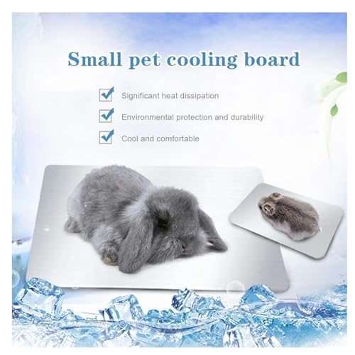 XIEHUZA Rabbit Cooling Pad, 12x8 in Self Cooling Mat for Hamster Guinea Pig Chinchilla Bunny Kitten Cat and Other Small An...