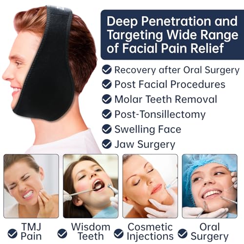 ZNÖCUETÖD Wisdom Teeth Ice Pack Face Head Wrap for Wisdom Teeth Removal Toothache Pain Relief, TMJ, Jaw Ice for Face Oral ...