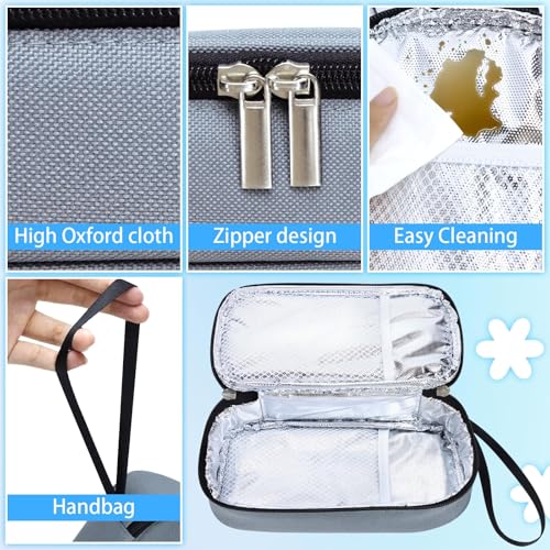 ISUSSER Breastmilk Cooler Bag with Ice Pack, Portable Insulated Breast Milk Storage Cooler Bag, Small Stylish Breastmilk S...