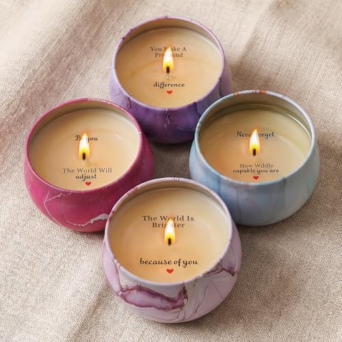 Scented Candles Gift Set for Women with Sayings, 4 Pack Aromatherapy Candles with Four Scents, Birthday Mothers Day Inspir...