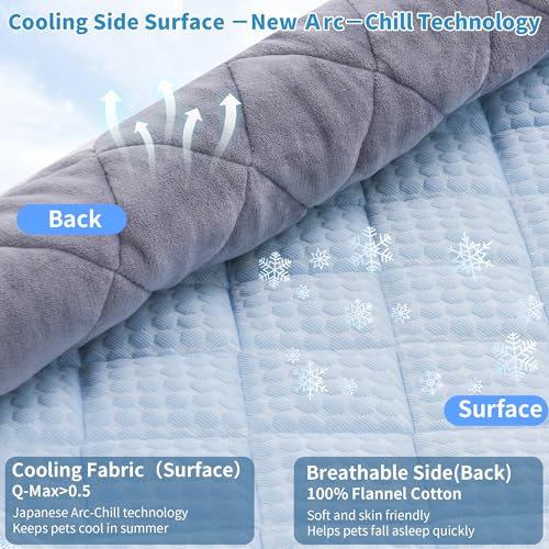 Petvolve Dog Cooling Mat, Washable Cooling Mat for Dog, Foldable Kennel Pet Bed, Cool Pad (Cool &Warm Surface) for All Sea...