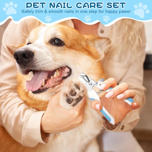 Daxguard 7-in-1 Pet Grooming Kit–Cat Brush,Dog Brush for Shedding,Double-Sided Flea Comb,Dog Nail Trimmers,Dog Bath Suppli...