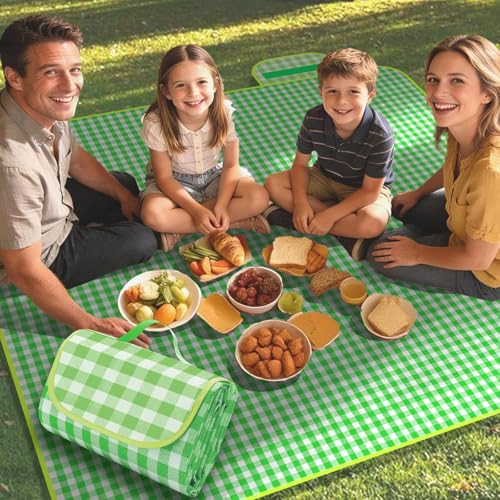 Pesilo Large Picnic Blanket Beach Blanket 70'' x 70'', Outdoor Waterproof Sandproof Foldable Blanket, Camping Garden Grass...