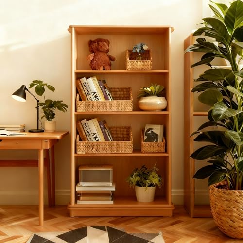 Stylave Pantry Organizers, Large Wicker Baskets for Shelves & Kitchen, Labeled Storage Baskets for Organizing with Handle...