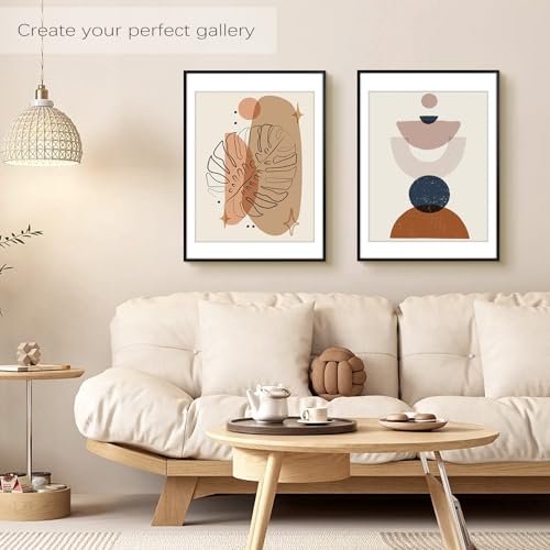 Golden State Art 18x24 Picture Frame Set of 3 - Black Thin Border - Display Photo 16x20 with Mat or 18x24 Without Mat - Po...